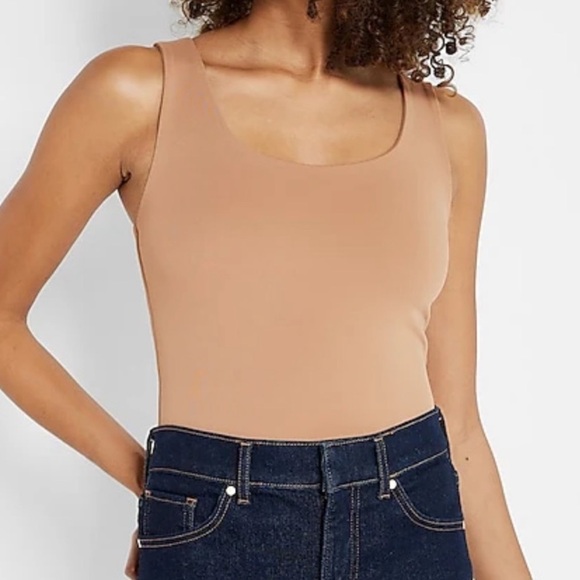 Express Tops - Express Body Contour Camel colored bodysuit size XS